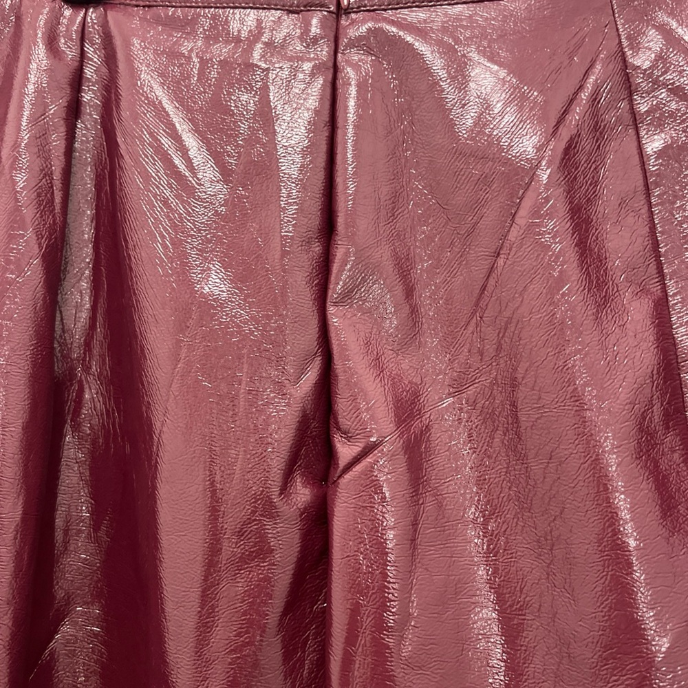 Nina Parker x Macy’s Burgundy Faux Leather Wrap Skirt | NWT - Picture 5 of 10